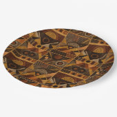 Rustic Southwestern Stripe Pattern (4) ペーパープレート (アングル)