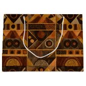 Rustic Southwestern Stripe Pattern (4) ラージペーパーバッグ (正面)