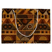 Rustic Southwestern Stripe Pattern (4) ラージペーパーバッグ (裏面)