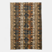 Rustic Southwestern Stripe Pattern (6) キッチンタオル (縦)