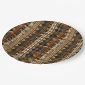 Rustic Southwestern Stripe Pattern (6) ペーパープレート (アングル)