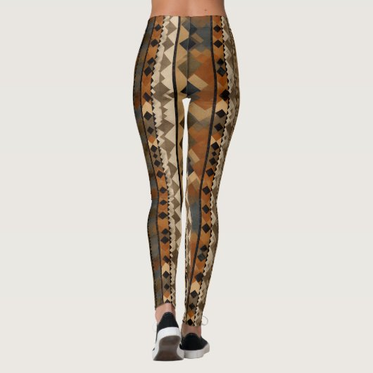 Rustic Southwestern Stripe Pattern (6) レギンス (裏面)