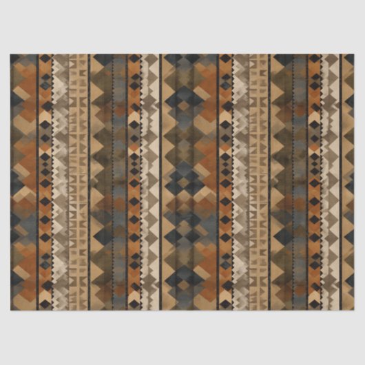 Rustic Southwestern Stripe Pattern (6) 薄葉紙 (正面)