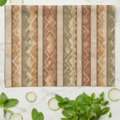 Rustic Southwestern Stripe Pattern (7) キッチンタオル (折り畳み)