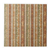 Rustic Southwestern Stripe Pattern (7) タイル (正面)