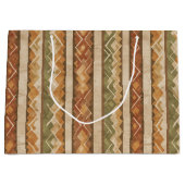 Rustic Southwestern Stripe Pattern (7) ラージペーパーバッグ (正面)