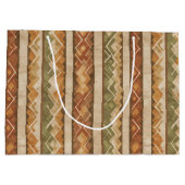 Rustic Southwestern Stripe Pattern (7) ラージペーパーバッグ (裏面)
