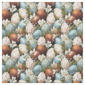 Rustic Speckled Easter Eggs & Spring Flowers  ファブリック (見本)
