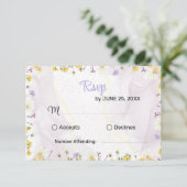 Rustic Spring Floral Elegant wedding RSVP card (スタンド正面)
