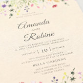 Rustic Spring Floral Wildflower Garden Wedding 招待状