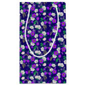 Rustic Spring Pansy Flowers Bouquet スモールペーパーバッグ (裏面)