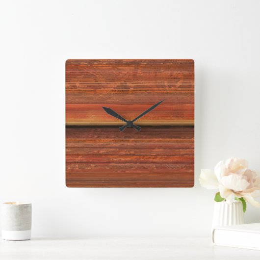 Rustic Square Wall Clock スクエア壁時計 (ホーム)