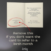 Rustic Stamped Iris February Birth Flower Linen カード