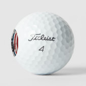 Rustic Stars and Stripes Motorcycle Golf Balls ゴルフボール (ロゴ)