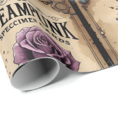 Rustic Steampunk Roses Wrapping Paper ラッピングペーパー (ロールコーナー)