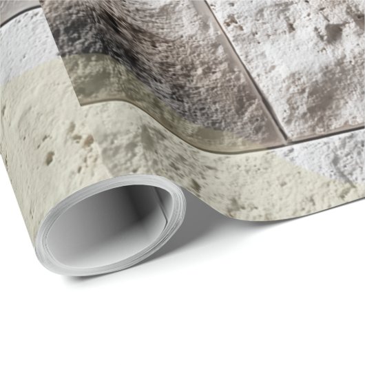Rustic Stone Travertine Backsplash  ラッピングペーパー (ロールコーナー)
