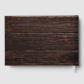 Rustic String Lights Blue Floral Wedding ゲストブック (裏面)