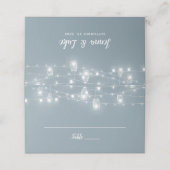 Rustic String Lights Folded Wedding Place Cards プレイスカード (外部開封)