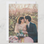 Rustic string lights Thank you wedding photo card (裏面)