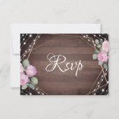 Rustic String Lights Wood & Floral RSVP ウェディング (正面)