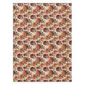 Rustic Style Roses In Shades Of Orange And Red テーブルクロス (正面)