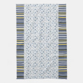 Rustic Style: Soft Stripes with Floral Accents  キッチンタオル (縦)