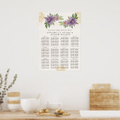 Rustic Summer aesthetic Wildflower Seating Charts ポスター (キッチン)