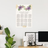 Rustic Summer aesthetic Wildflower Seating Charts ポスター (ホームオフィス)