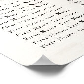 Rustic Summer aesthetic Wildflower Seating Charts ポスター (角)