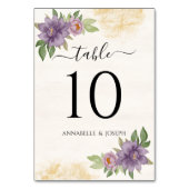 Rustic Summer aesthetic Wildflower Wedding テーブルナンバー (裏面)