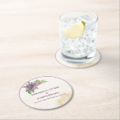 Rustic Summer aesthetic Wildflower Wedding ラウンドペーパーコースター (インサイチュ)