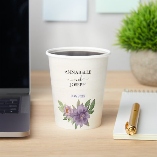 Rustic Summer aesthetic Wildflower Wedding 紙コップ (インサイチュ)