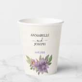 Rustic Summer aesthetic Wildflower Wedding 紙コップ (正面)