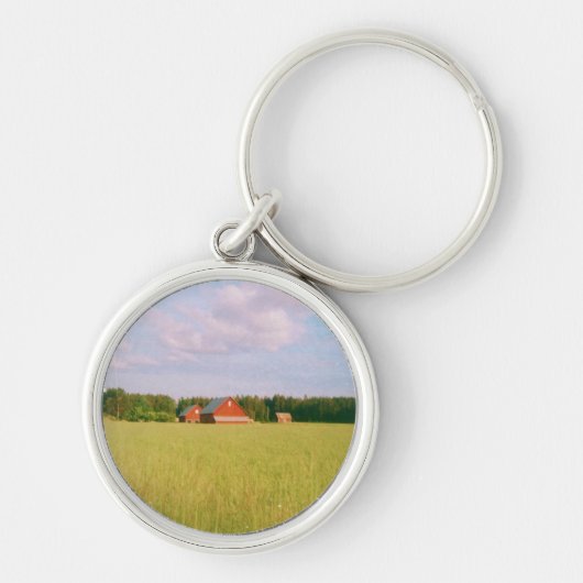 Rustic summer field, Helsingia, Sweden キーホルダー (正面)