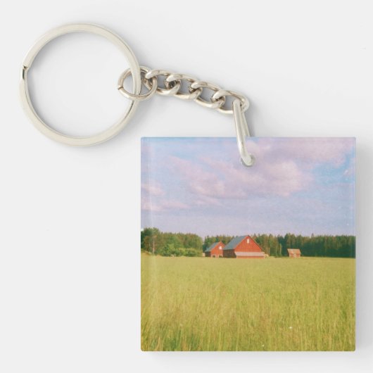 Rustic summer field, Helsingia, Sweden キーホルダー (正面)