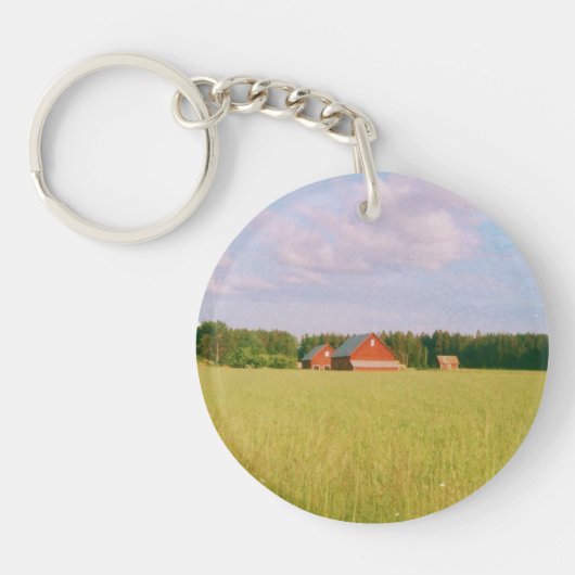 Rustic summer field, Helsingia, Sweden キーホルダー (正面)