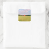 Rustic summer field, Helsingia, Sweden スクエアシール (バッグ)