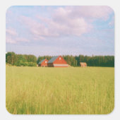 Rustic summer field, Helsingia, Sweden スクエアシール (正面)