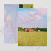 Rustic summer field, Helsingia, Sweden ポストカード (正面/裏面)