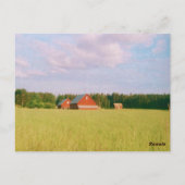 Rustic summer field, Helsingia, Sweden ポストカード (裏面)