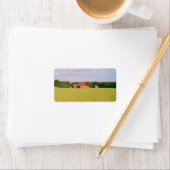 Rustic summer field, Helsingia, Sweden ラベル (インサイチュ)