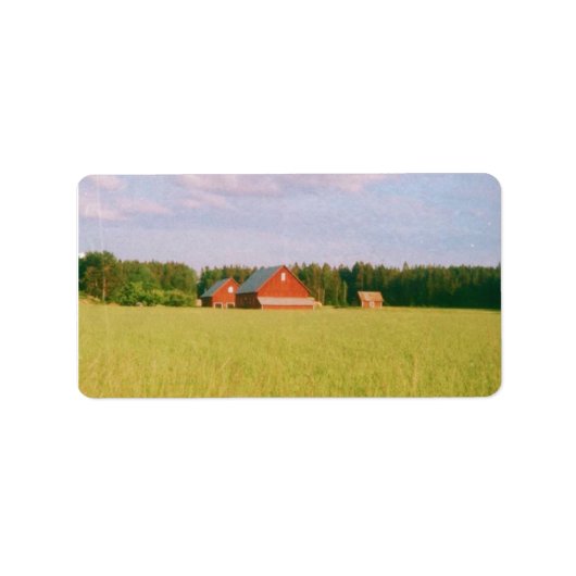 Rustic summer field, Helsingia, Sweden ラベル (正面)