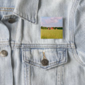 Rustic summer field, Helsingia, Sweden 缶バッジ (インサイチュ)