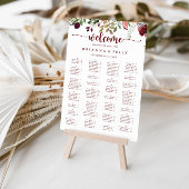 Rustic Summer Floral Alphabetical Seating Chart ポスター