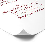 Rustic Summer Floral Alphabetical Seating Chart ポスター (角)