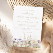 Rustic Summer Meadow Wildflower Wedding  招待状