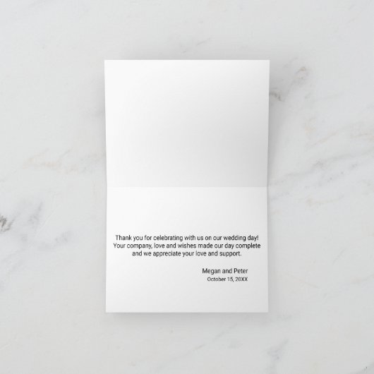 Rustic Sunflower サンキューカード (内部)