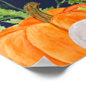 Rustic Sunflower Autumn Wedding Welcome Sign ポスター (角)