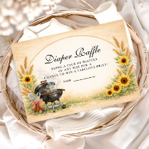 Rustic Sunflower Baby Q Diapper Raffle