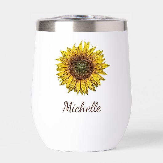 Rustic Sunflower Boho Botanical Personalized (正面)